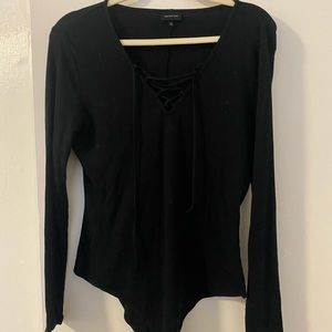 long sleeve black bodysuit